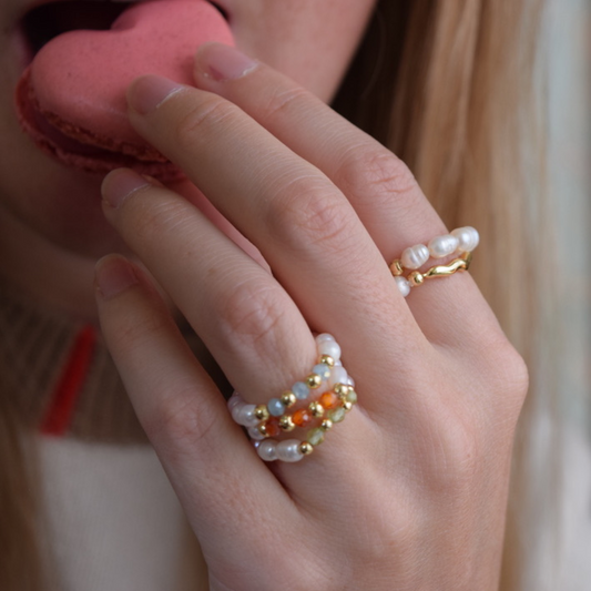 Colorful Reverie Pearls Ring