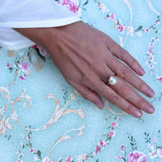 Royal Crescent Pearl Dome Ring