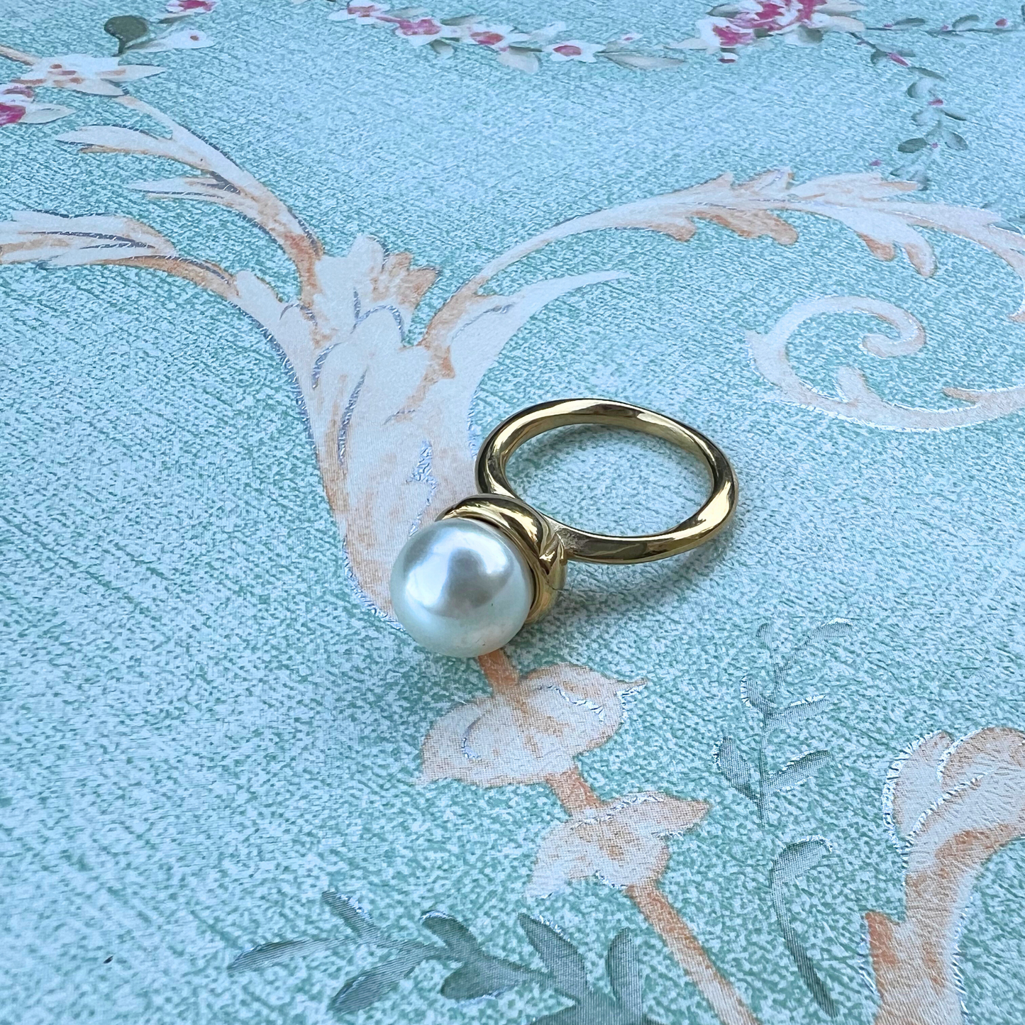 Royal Crescent Pearl Dome Ring