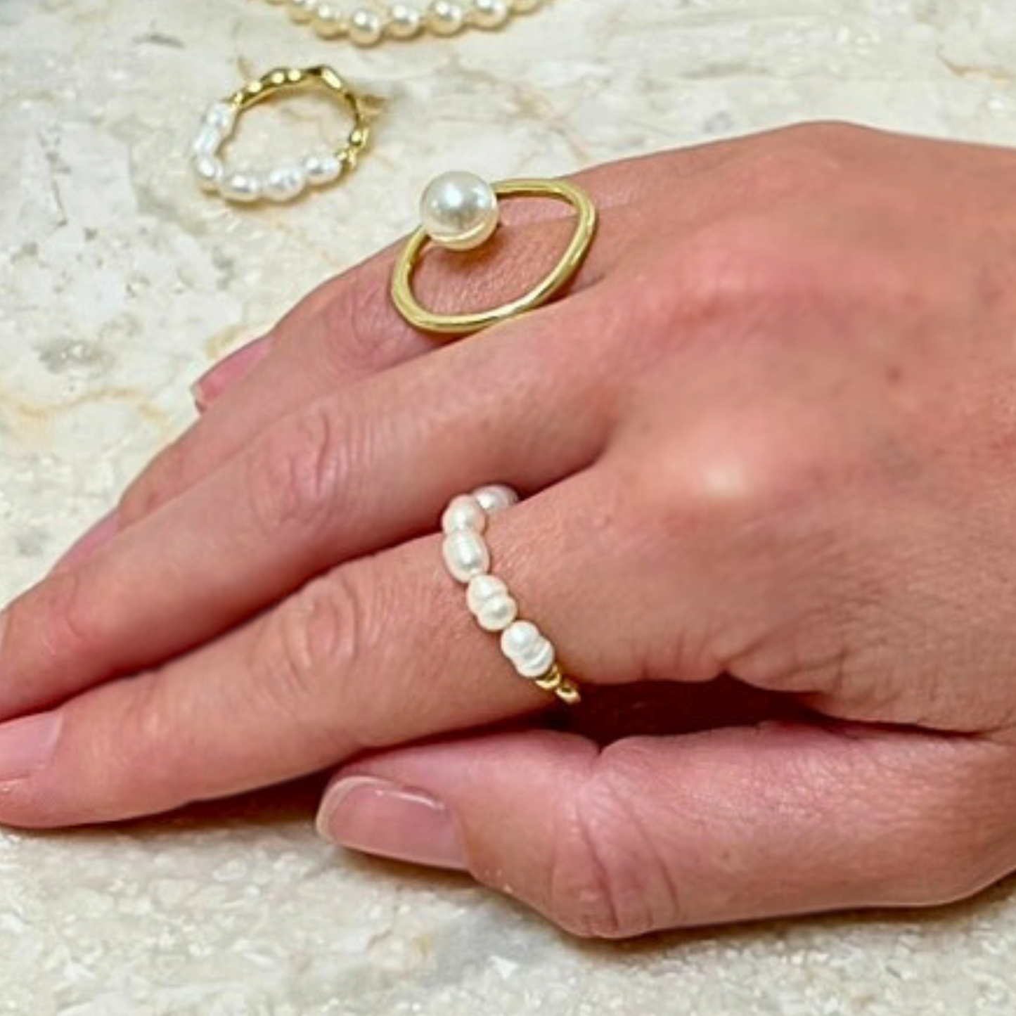 Courtier's Secret Pearl Embrace Ring