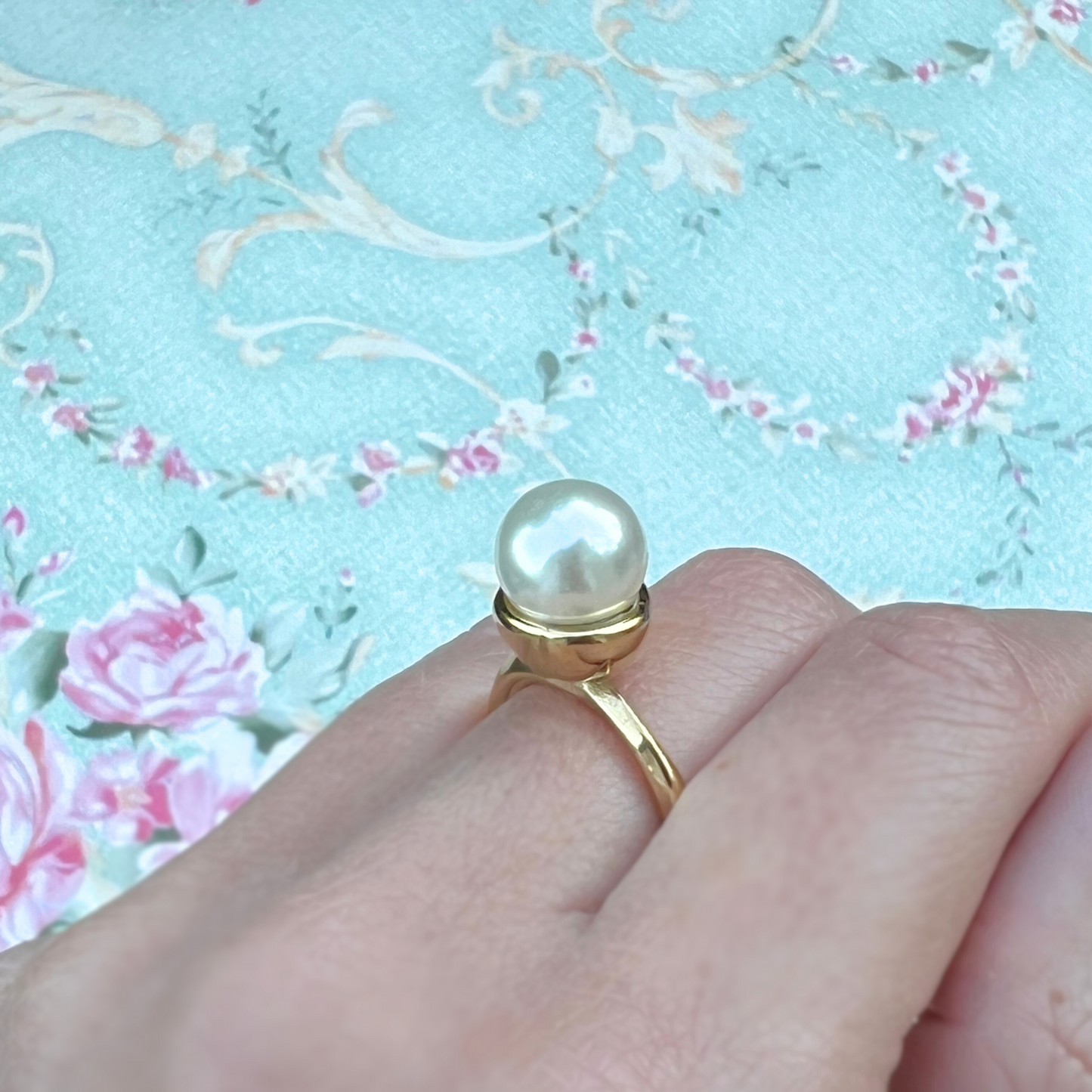 Royal Crescent Pearl Dome Ring